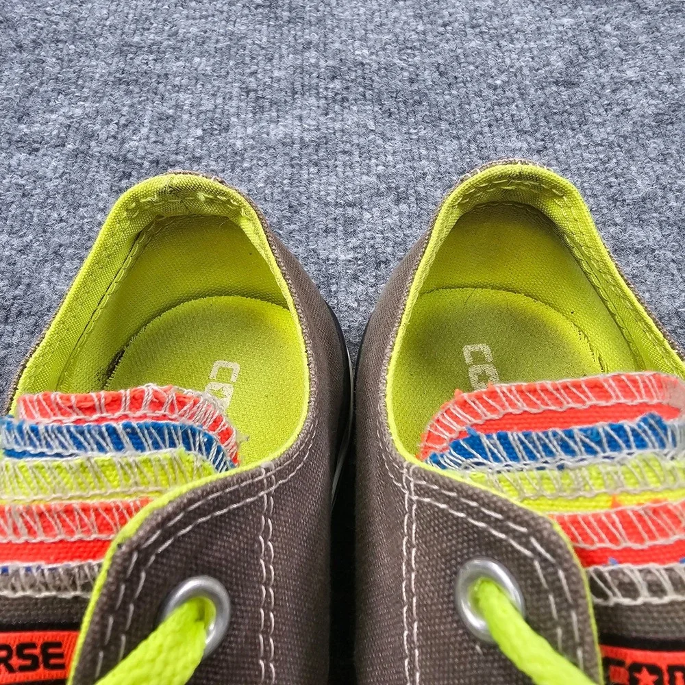 Converse Chuck Taylor 5-Tongue Brown Neon Multi-Color Women's 8 Men's 6 Low Top